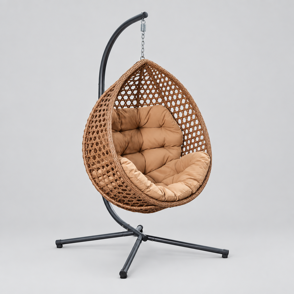 Fauteuil suspendu finition marron | Phuket Mazurea