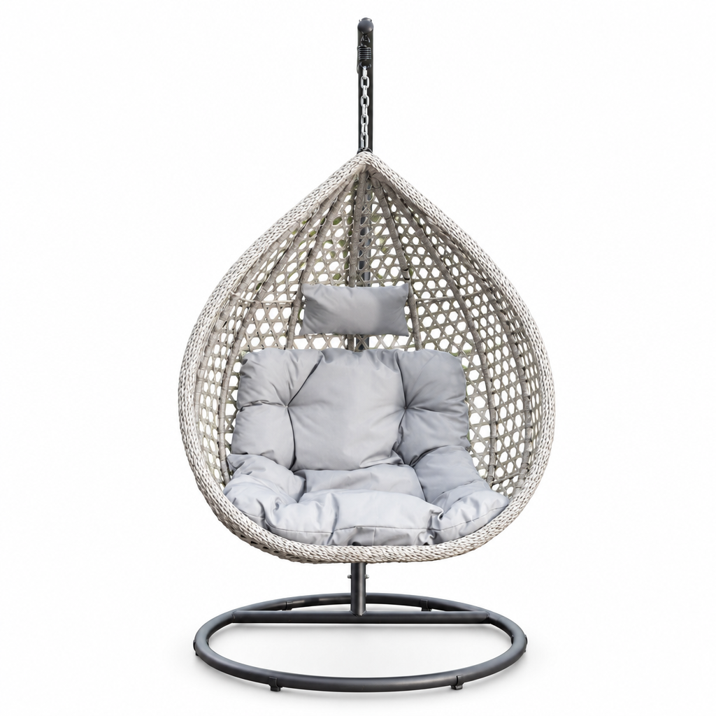 Fauteuil suspendu finition argent | Bali Mazurea