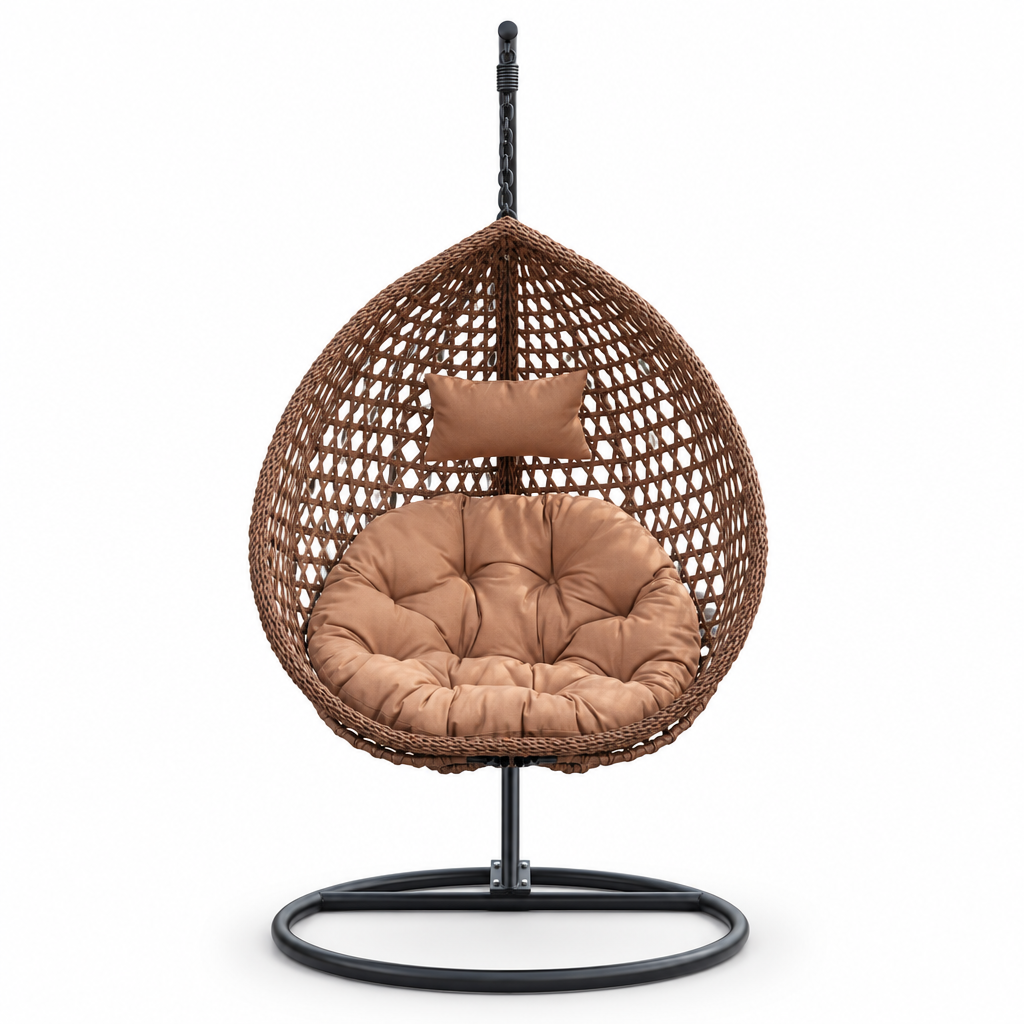 Fauteuil suspendu finition marron | Bali Mazurea