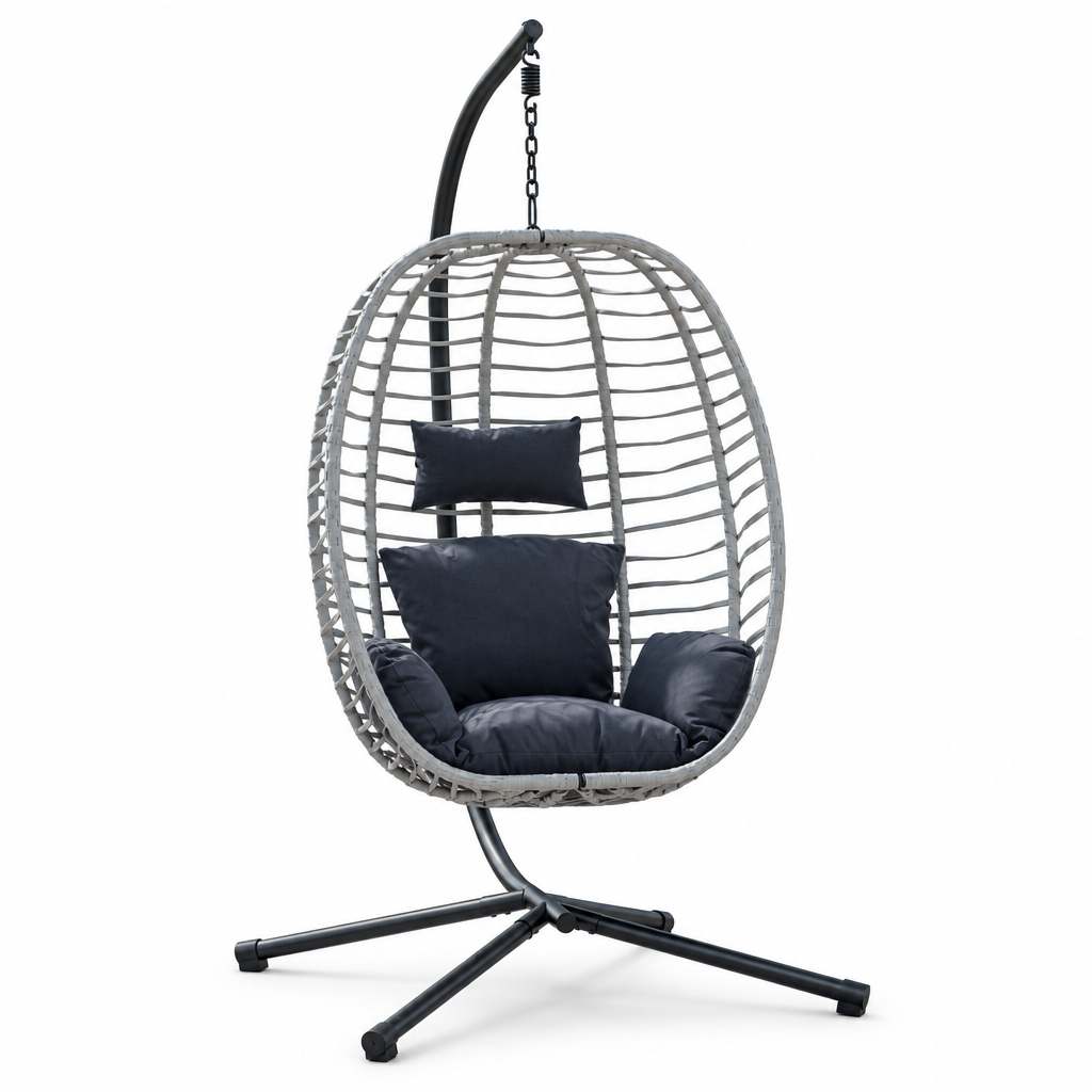 Fauteuil suspendu finition gris foncé et gris | Maldives Mazurea
