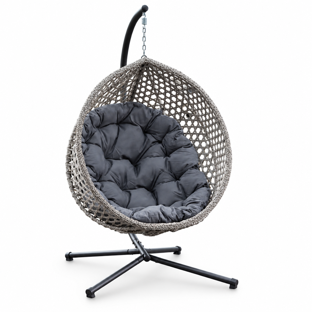 Fauteuil suspendu finition gris foncé et gris | Phuket Mazurea
