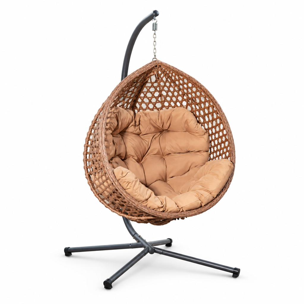Fauteuil suspendu finition marron | Phuket Mazurea